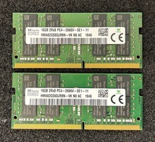 SK Hynix 32GB(2x16GB) 2Rx8 PC4-2666V SODIMM Laptop RAM HMA82GS6DJR8N-VK picture