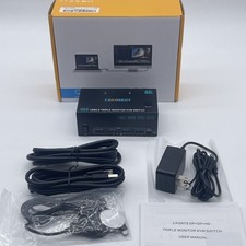 8K@60Hz HDMI Displayport KVM Switch 3 Monitors 2 Computers 4K144Hz, Remote picture