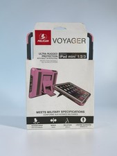 Hard Case Pelican Progear Voyager iPad Mini 1/2/3 w/Kickstand Pink & Gray Cover picture