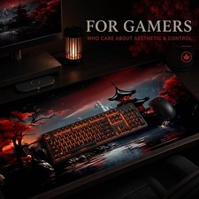 Oriental Gaming Mouse Pad XXL, Large Desk Mat 35.4