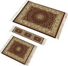Rug Style Mouse Pad, Carpet Coaster And Bookmark w/FREE Round Fringed Mouse Pad picture