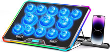 Gaming Laptop Cooler with 13 Ultra Quiet Fans LCD Screen Multi Color RGB picture