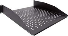 2U 19-Inch Vented Rack Mount Shelf - 18-Inch Deep Server Cabinet for Organizing picture