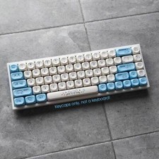 Blue White Anime Cinnamon Dog PBT Ball Shape Keycap Set for Machanical Keyboards picture