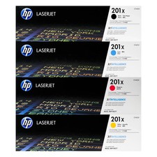 HP 201 LaserJet Toner Cartridges - Black, Cyan, Magenta, Yellow, Pack of 4... picture