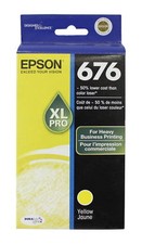 NEW Epson 676XL T676XL4 Yellow Ink Cartridge T676420 Genuine  picture