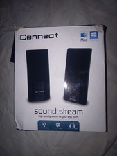 iConnect Sound Stream 2.0 Channel Speakers USB 3.5mm Plug-n-Play Black Mac/Wind… picture