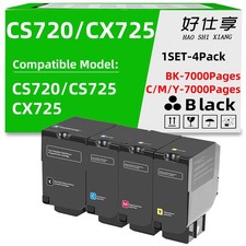 74C1SK0  Toner Cartridge Compatible for Lexmark C720 CS725 CX725 (KCMY-4Pack) picture