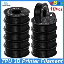 10x GEEETECH TPU Filament 1.75mm 1KG Black 3D Printer Filament High Elasticity picture
