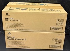 2 Genuine Konica Minolta WX-103 Waste Toners-- OPEN BOX picture