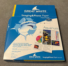 Great White Matte Imaging Photo Paper 8.5x11 37 lb Open Box MPN 86010 picture