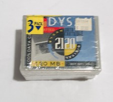 Lot of 3 Dysan 2120 QIC Data Tape Cartridge 120MB QIC-80 Formatted New Sealed picture