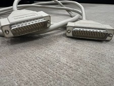 USED Radio Shack 6 Foot - DB25 Male to DB25 Male - Beige Cable picture