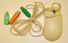 VTG Microsoft  one of first Wheel intelliMouse 1.1A  Mechanical Ball Wired Rare picture