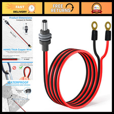 14AWG Mini Power Extension Cable 3.2Ft, IP65 Waterproof, Heavy Duty for Outdoor picture