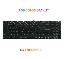 NEW For MSI GE62VR 6RF Apache Pro Colorful Backlit Keyboard Crystal English US  picture