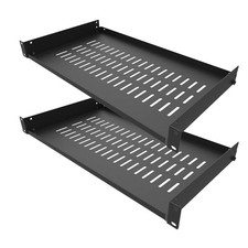 2 Pack 1U Vented Cantilever Server Rack Shelf 10
