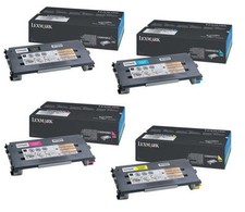 4 X Original Lexmark Toner C500N C502N X500 X502N / C500H2KG - C500H2YG OVP picture