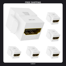 VCE 4K HDMI Keystone Jack F2F Snap-in Wall Plate 6-Pack picture