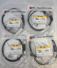 LOT OF 4 FS SFPP-PC01 1M 3FT 10G SFP+ Passive Direct Attach Copper Twinax Cable picture