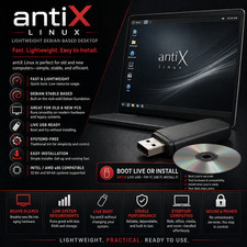 AntiX Linux | Lightweight Desktop for Older PC | USB & CD | LATEST picture