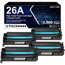 4-Pack  26A CF226A Toner with Chip for HP 26A M426fdw M402n M402dne M402dw picture