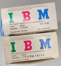 Lot Of 2 VTG 1010760 IBM Black Ribbon 6 Per Box - New Old Stock picture