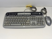 Vintage HP Internet Wired Computer Keyboard PN: 5187-0341 Model SK2560 W/Mouse picture