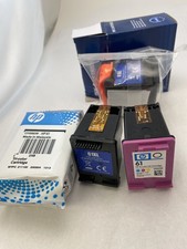 Four HP 61 Ink Cartridges New & Used Blk & Tri Color Please read full desc picture