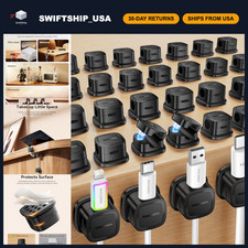 30-Pack Magnetic Cable Clips - Adjustable Cord Organizer for Home & Office picture