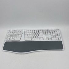 Macally Wireless Ergonomic Keyboard White Bluetooth Split Mac Layout RFBTKEYB picture
