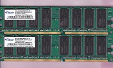 1GB 2x512MB PC3200 ELIXIR DDR-400 DESKTOP MEMORY KIT M2U51264DS8HC3G-5T DDR1 CL3 picture