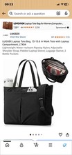 LUGGEX Laptop Tote Bag, 13-15.6 In Work Tote with Laptop Compartment, BLACK picture