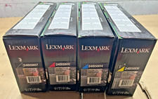 Set of Lexmark 24B5804 Cyan 24B5805 Magenta 24B5806 Yellow 24B5807 Black Toners picture