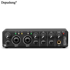 Audio Interface Depusheng MD22 USB 3.0 Sound Card with Monitoring Live Recording picture