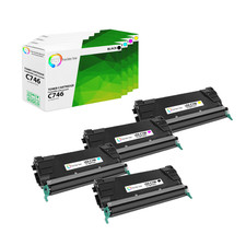 4Pk TCT Premium Compatible For Lexmark C746H1KG C748H1CG C748H1MG C748H1YG Toner picture