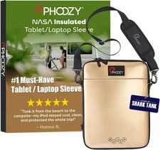 11 Inch Thermal Insulated Laptop Sleeve Heat Water Resistant Gold picture