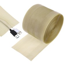 Carpet Cord Cover, 20ft Floor Cover Cord Strip Wire Protector, Khaki picture