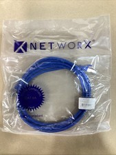 Networx PC-CAT6ABBL-007 7ft Blue Stranded Patch Cable Booted, Lot Of 10 picture