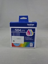 Brother Gen LC504 3PK Standard Yield Cyan Magenta Yellow Ink Cartridge EXP 06/28 picture