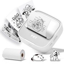 PRT Mini Sticker Printer, Portable Thermal Printer with 1Roll Sticker Paper picture