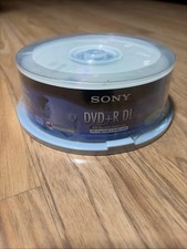 25pk Sony DVD+R Double Layer 2.4-8x Blank Discs 8.5 GB, New & Factory Sealed picture