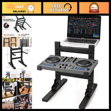 Dual Tier Foldable DJ Laptop Stand for Controller & Laptop - Adjustable Height, picture