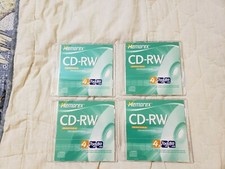 Memorex CD-RW 700 MB 80 Minute 4X Multi Speed Slim Jewel Cases Lot Of 4 picture