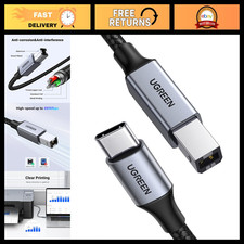 10FT Nylon Braided USB-B to USB-C Cable for Printers, MIDI Devices & More picture