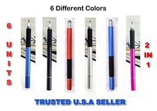6x Stylus Pen 2 in 1 Fine Point & Mesh Tip for Touch Screen Tablet PC smartphone picture