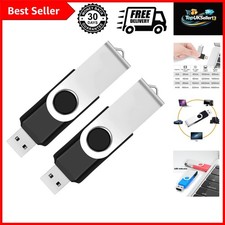 2 Pack 32GB USB Flash Drive USB 2.0 Thumb Drives Jump Drive Fold Storage Memo... picture