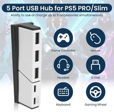 Raryars USB Hub for PS5 Slim & PS5 Pro USB Port Extender High-Speed Expansion Hu picture