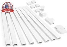 126in Cord Hider Kit, Cord Cover for Wall Mounted TV, Paintable Wire Cover picture