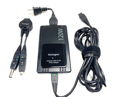 Kensington Portable 120W AC/DC Universal Power Supply Adapter Black Model 33197 picture
